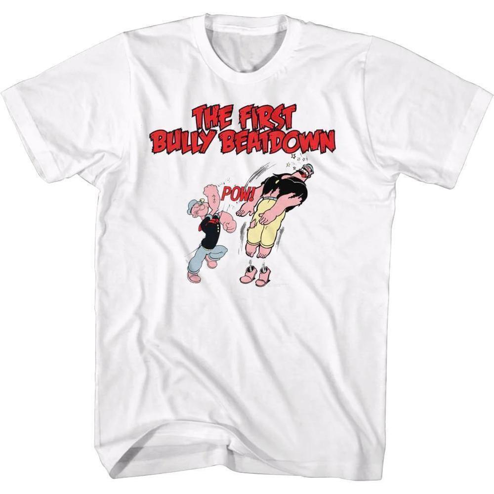 Bully Beatdown Popeye T-Shirt Funny Cartoon Mashup Graphic Unisex Fan Tee - Picture 1 of 4